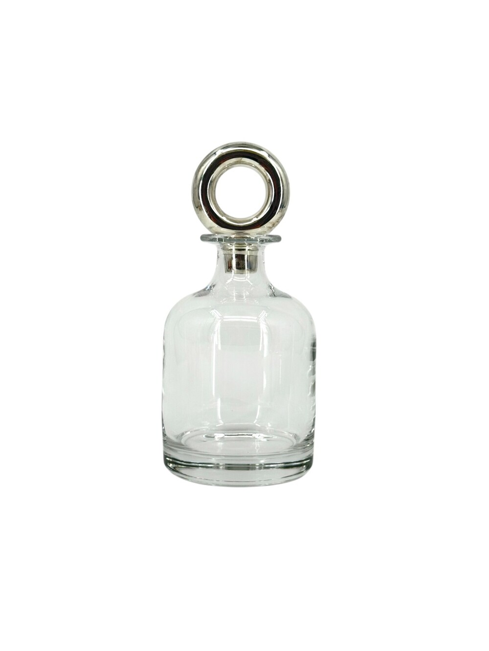 Italian Crystal Decanter with Sterling Silver Stopper, by Pampaloni
